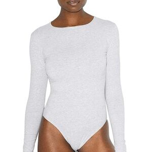 American Apparel Gray Long Sleeve Bodysuit